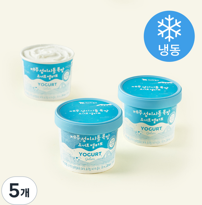 미스터밀크 제주성이시돌목장 요거트 젤라또 (냉동), 100ml, 3개입, 5개