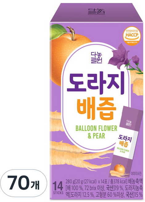 Danongwon 梨桔梗汁, 70個, 20g