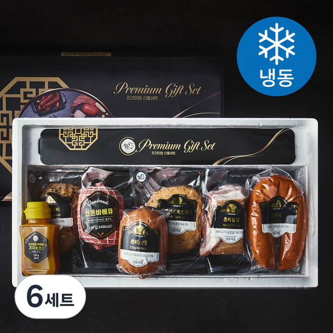 햇살푸드 명작 수제햄 선물세트 3호 1370g (냉동), 6세트
