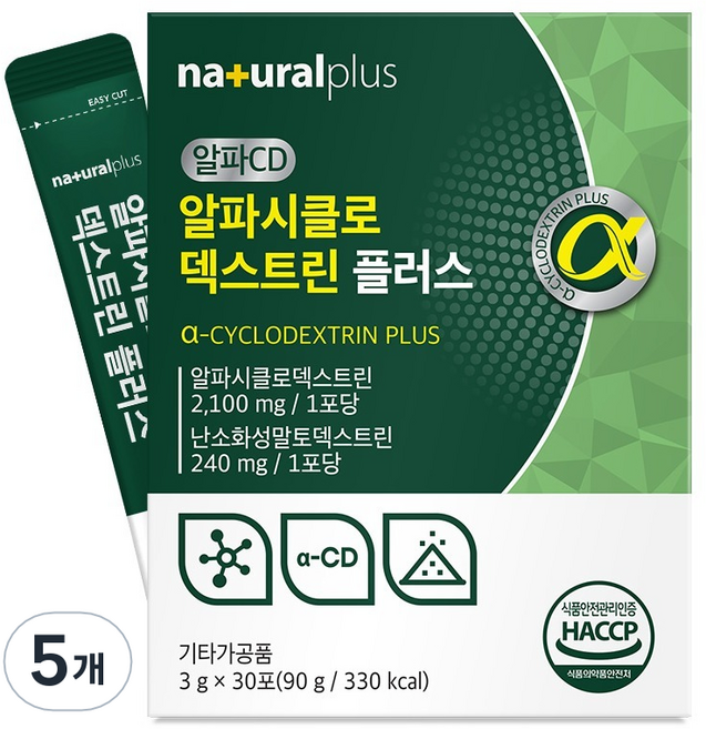 naturalplus α-環糊精 Plus 30包, 5個, 30冊