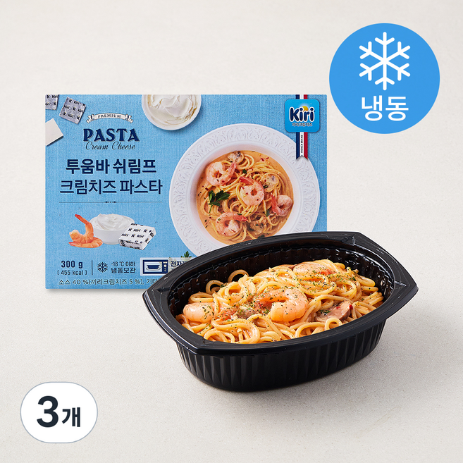 끼리 투움바 쉬림프 크림치즈 파스타 (냉동), 300g, 3개