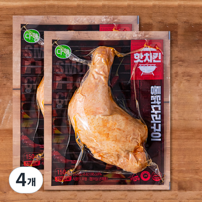 다향 통닭다리구이 핫치킨, 4개, 150g