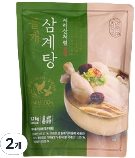 지리산처럼 들깨 삼계탕, 1.2kg, 2개