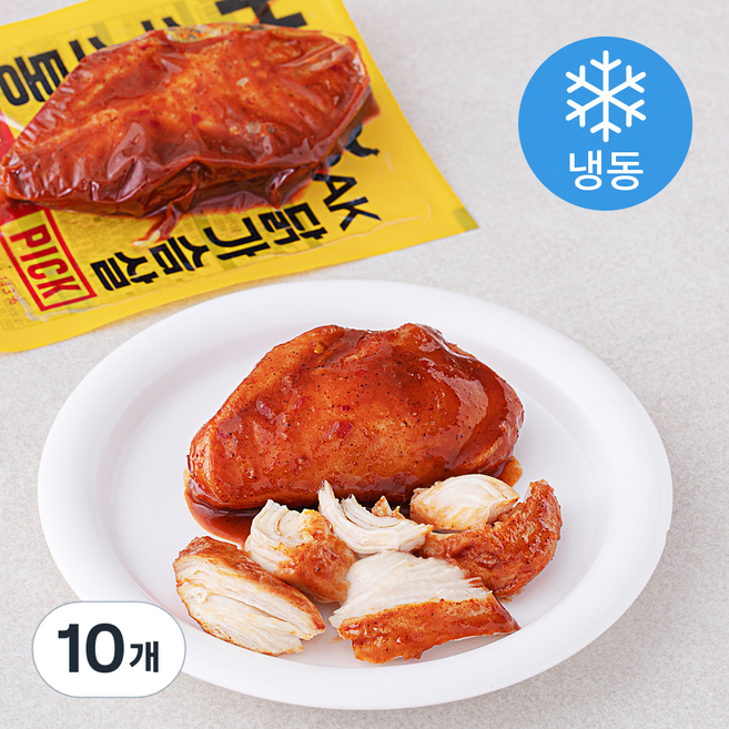 허닭 PICK 소스 통 닭가슴살 마라맛 (냉동), 100g, 1개입, 10개