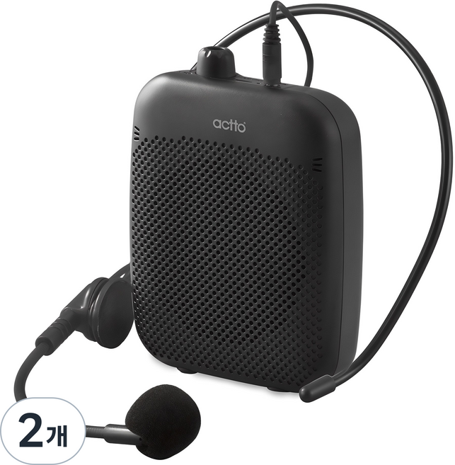 엑토 헤드마이크 블루투스 앰프, MIC-27, 블랙, 2개