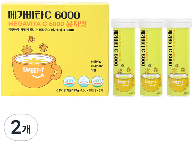 메가비타C 6000 43g x 3p, 2개, 30정