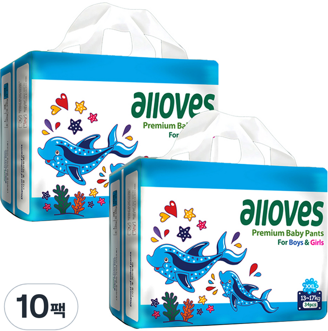 올러브 프리미엄 팬티형 기저귀 남녀공용, 점보형(2XL), 340매