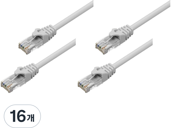 LAN Star CAT.6 UTP DIRECT 1Gbps 網路線 網路纜線, 灰色, 16個, 1m