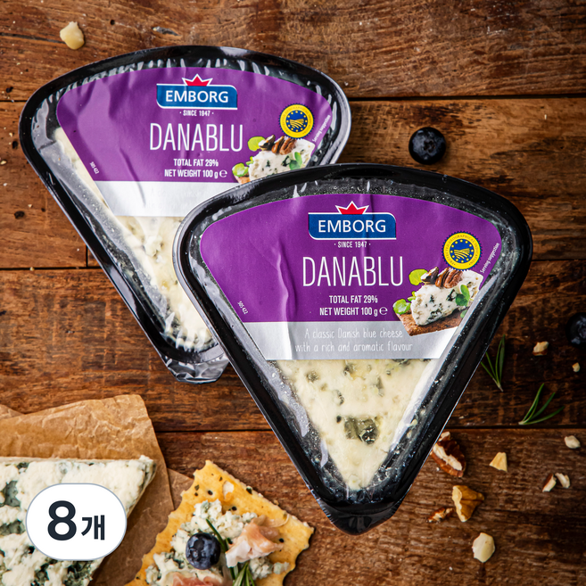Emborg 다나 블루 치즈, 100g, 1개입, 8개