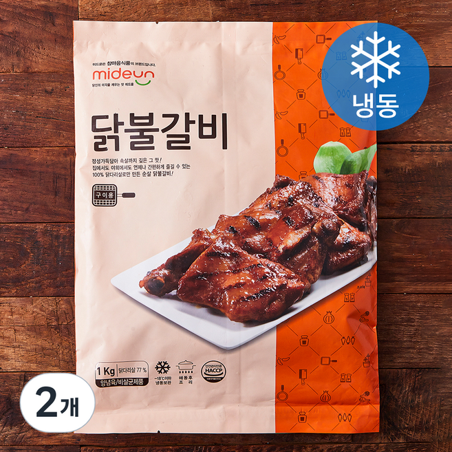 미드운 닭불갈비 (냉동), 1kg, 2개