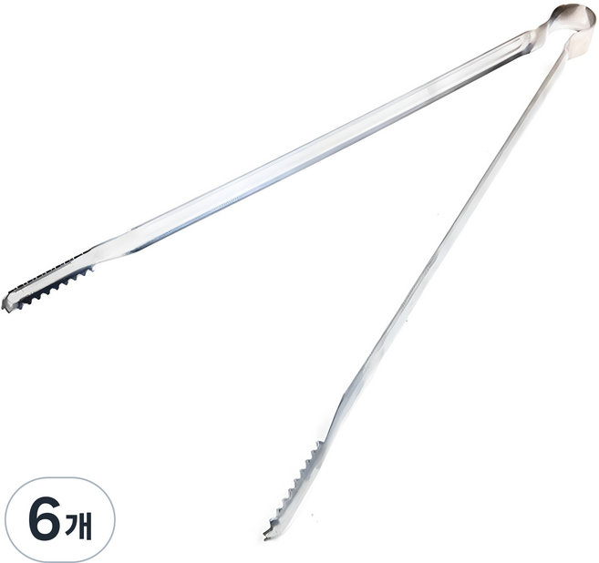 CoCoREX 鱷魚烤肉夾 40cm, 不鏽鋼銀色, 6個