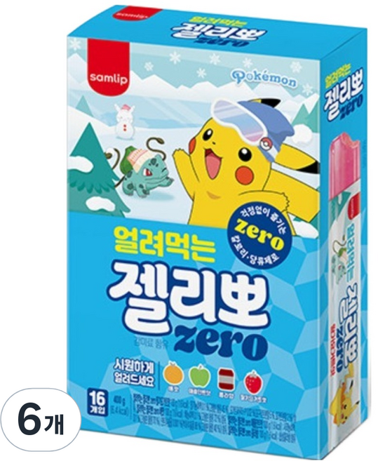samlip 三立 冷凍食用Jelly Ppo Zero 16入, 6個, 400g