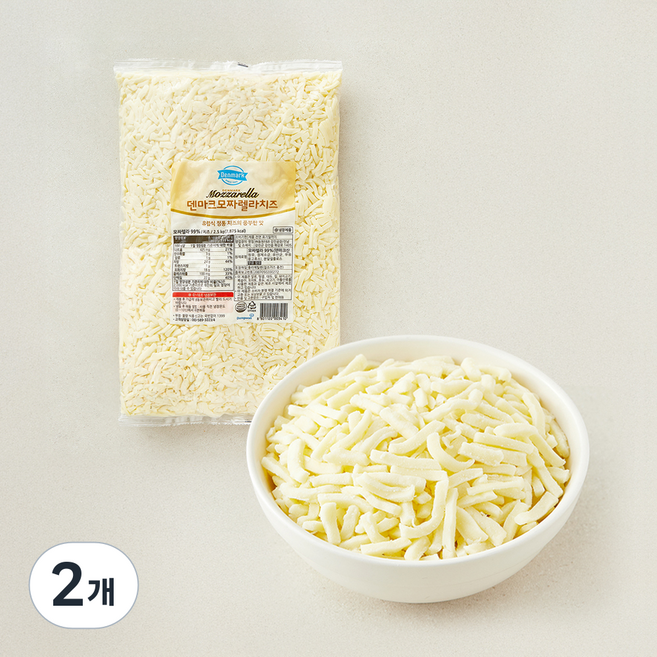 덴마크 동원 대용량 모짜렐라 피자치즈, 2.5kg, 2개, 1개입