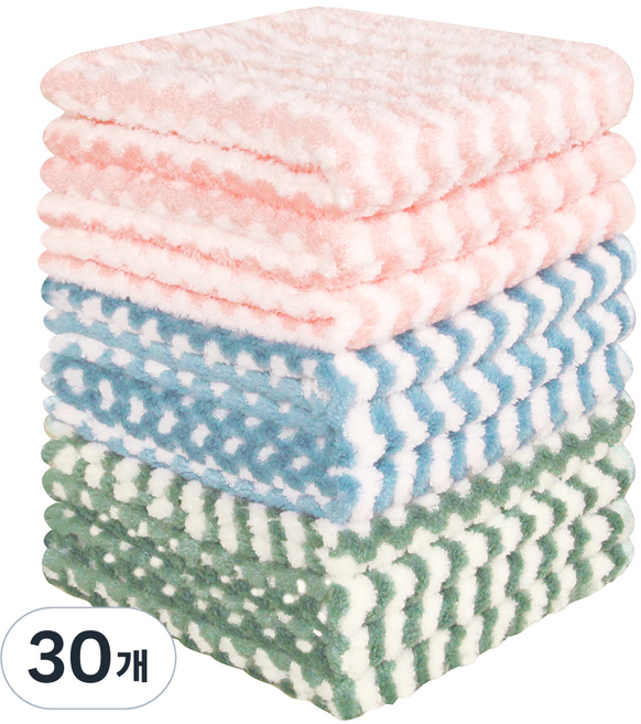 키에 빨아쓰는 다용도 극세사 컬러 행주, 30개