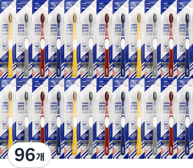 2080 슈퍼클린 초극세모 칫솔, 24개입, 4개