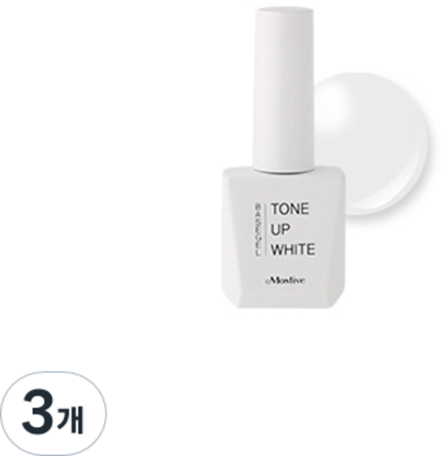 모스티브 칼라 젤폴리시 톤업 베이스 젤, 화이트, 12ml, 3개
