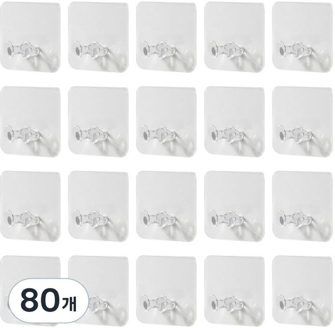 구디푸디 코드 걸이, 투명, 80개