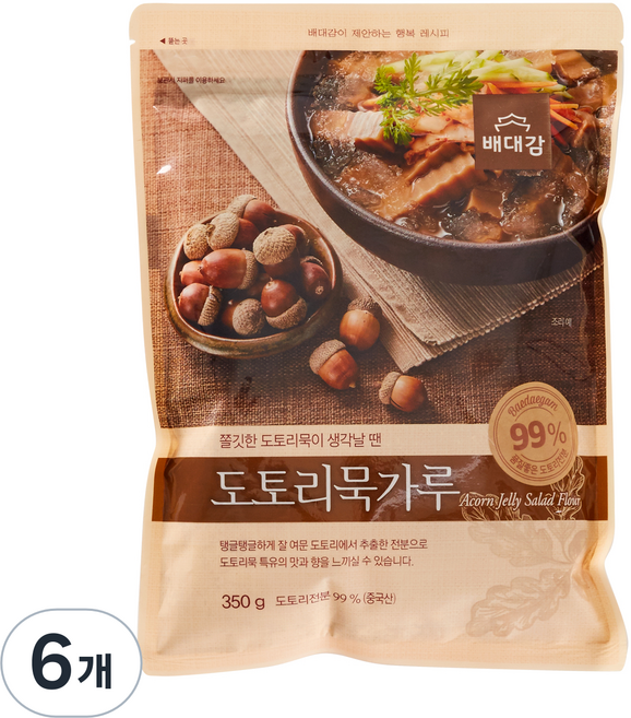 Baedaegam 橡子凍粉, 350g, 6個