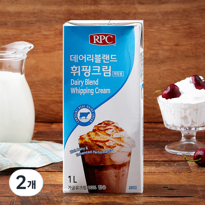 RPC 데어리블랜드 휘핑크림, 2개, 1L