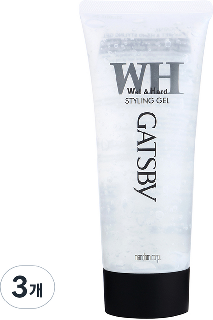 갸스비 스타일링 젤 웨트 & 하드 헤어젤, 200g, 3개