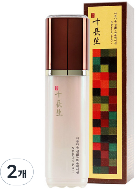 십장생 아름다운 선 파운데이션 40ml, 23호 차분한색, 2개