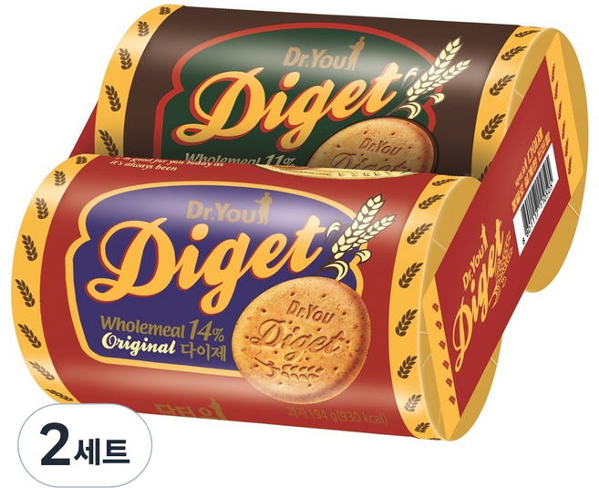 닥터유 다이제 초코 225g +오리지널 194g 번들, 419g, 2세트
