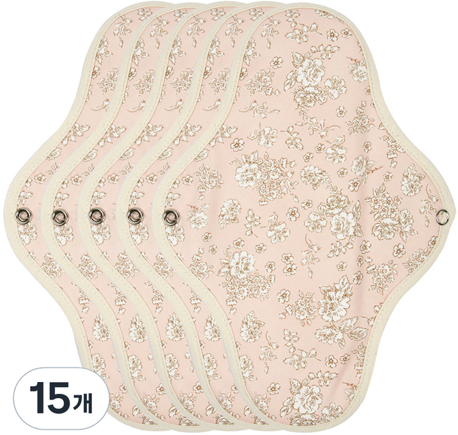 위즐리 면생리대 핑크플라워, 대형, 1개입, 3세트