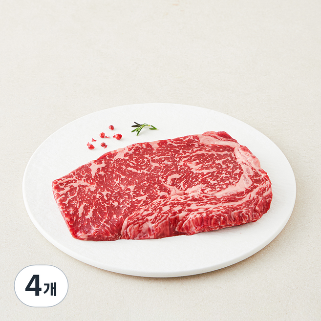 순우리한우 무항생제 인증 한우 등심 1등급 구이용 (냉장), 4개, 200g