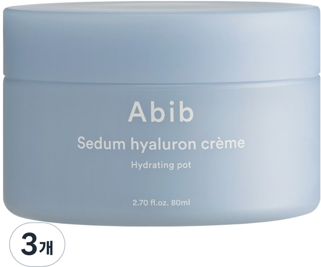 아비브 수분초 히알루론 크림 하이드레이팅 팟, 3개, 80ml