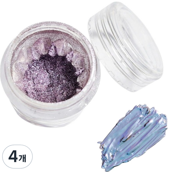 퍼니네일 문라이트 메탈미러 파우더, KN-A4184, 4개