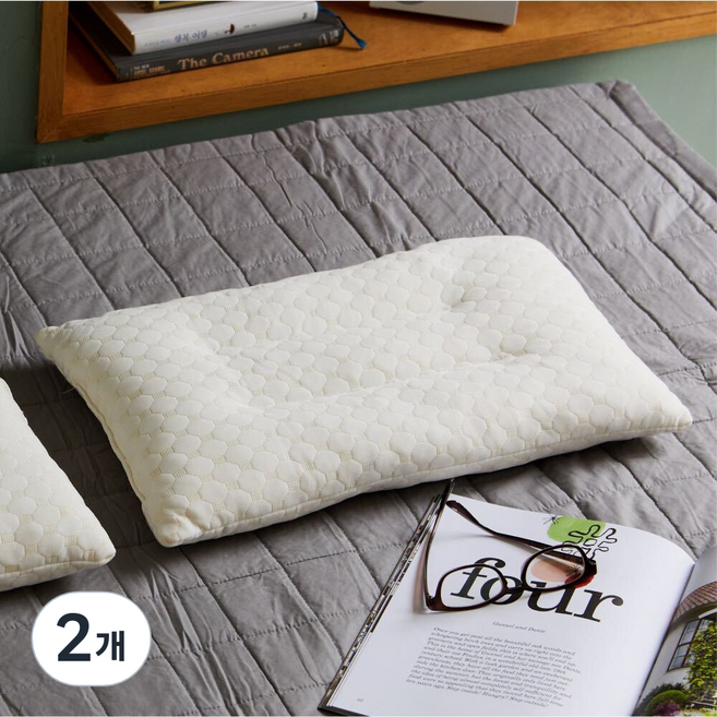 코멧 홈 베이직 라텍스 경추형, 아이보리, 2개