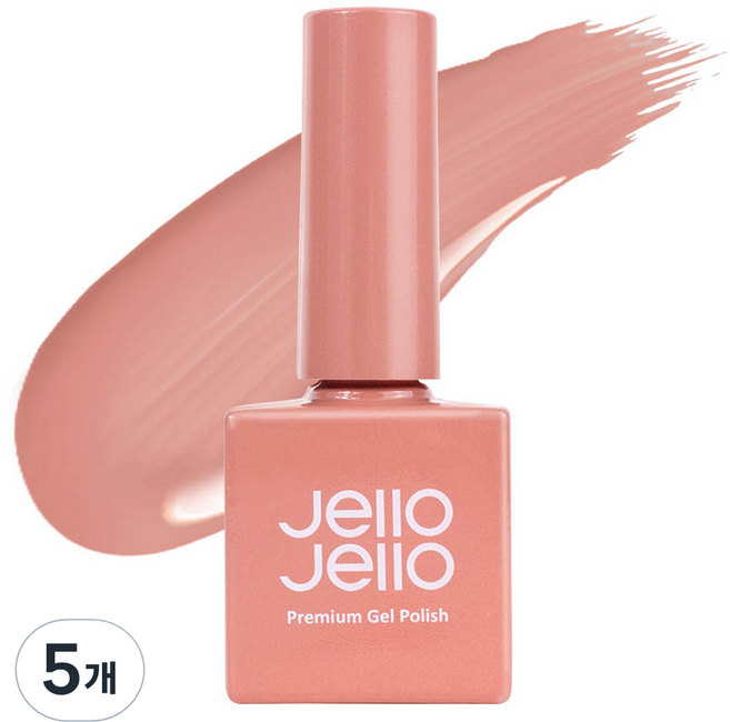 Jello Jello 頂級凝膠指甲油, JJ05 淡腮紅, 10ml, 5個