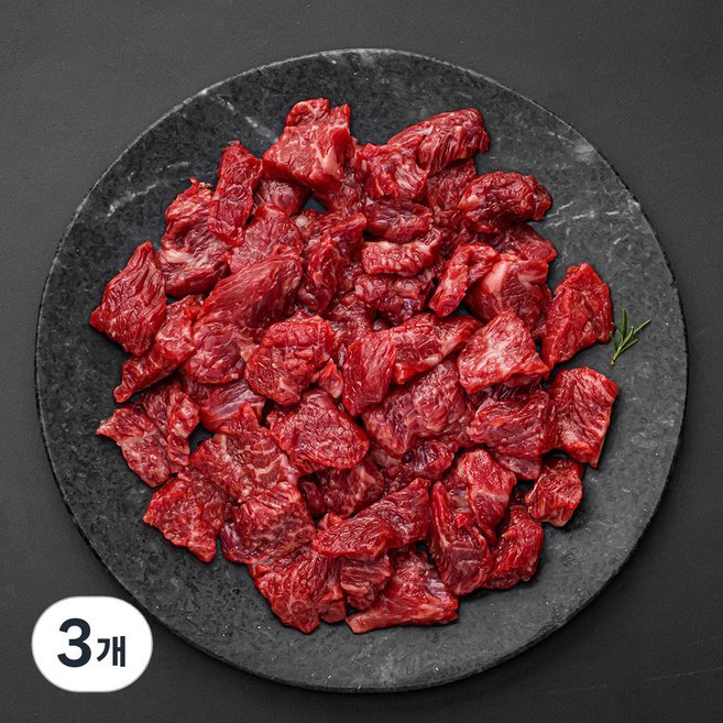 농협안심한우 1++ 등급(7) 국거리용 (냉장), 300g, 3개