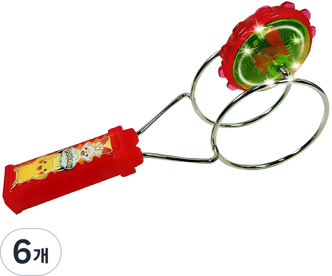 PoKeMoN 寶可夢 LED磁吸發光陀螺, 6個, 隨機出貨