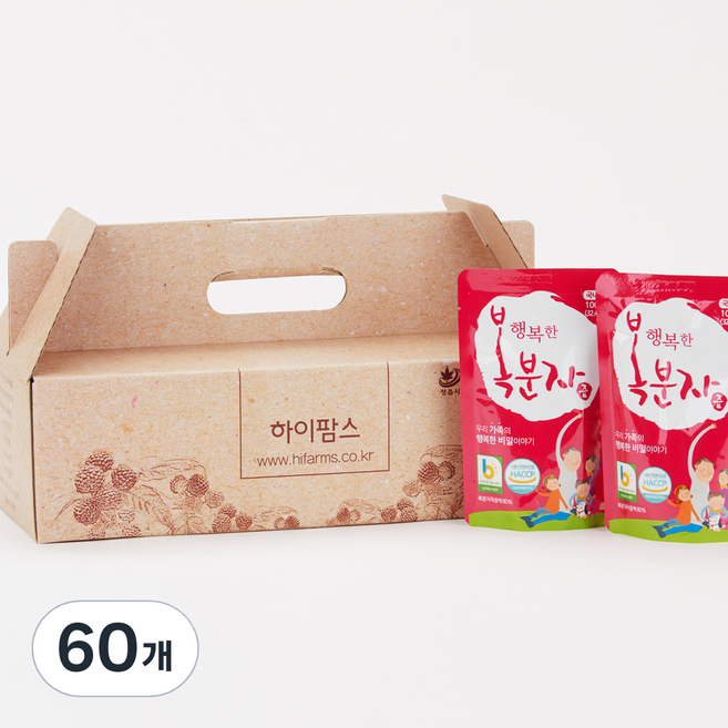 황가네농장 행복한 복분자즙, 60개, 100ml