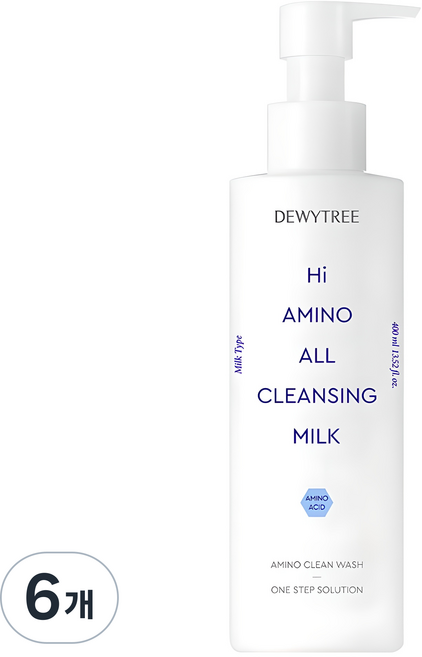 듀이트리 하이 아미노 올 클렌징 대용량 밀크, 400ml, 6개