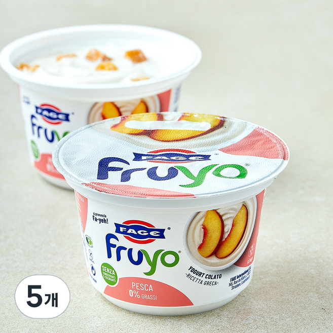 파예 프루요 그릭 요거트 복숭아, 150g, 5개