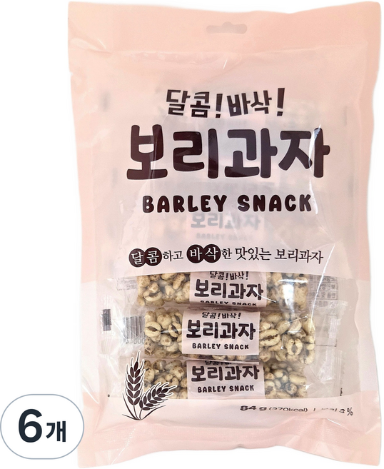 글로브 달콤바삭 보리과자 6p, 6개, 84g