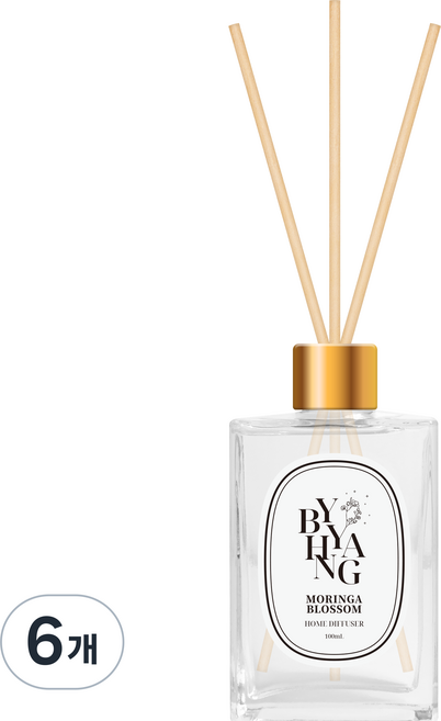 바이향 홈 디퓨저, 모링가블라썸, 100ml, 6개