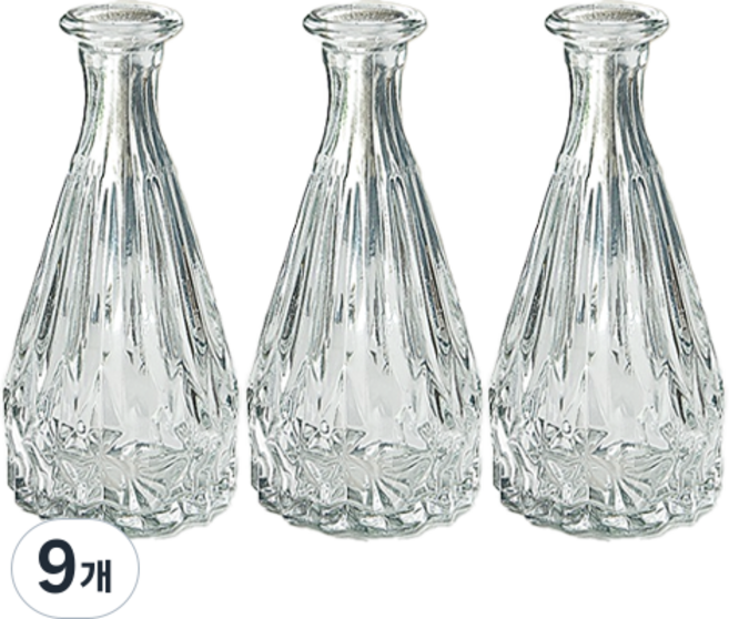 KOKA 水晶花瓶擴香玻璃瓶, 50ml, 單一顏色, 9個