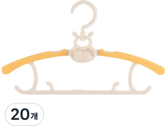 소베맘 아기 회전형 옷걸이, Yellow, 20개