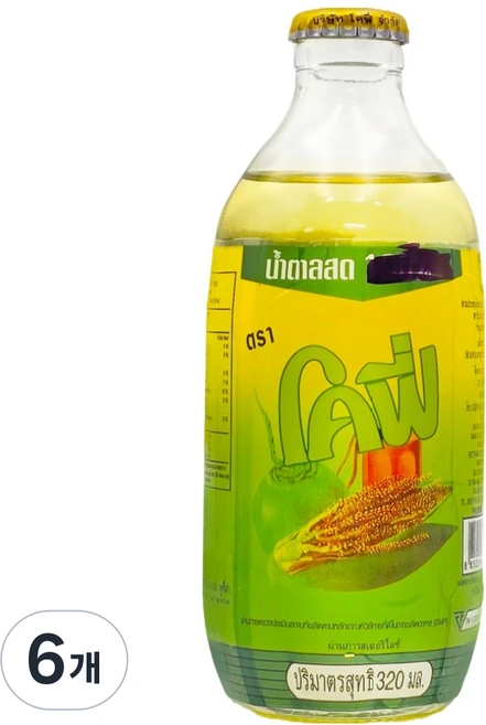 코프 코코넛시럽, 320ml, 6개 - 쿠팡