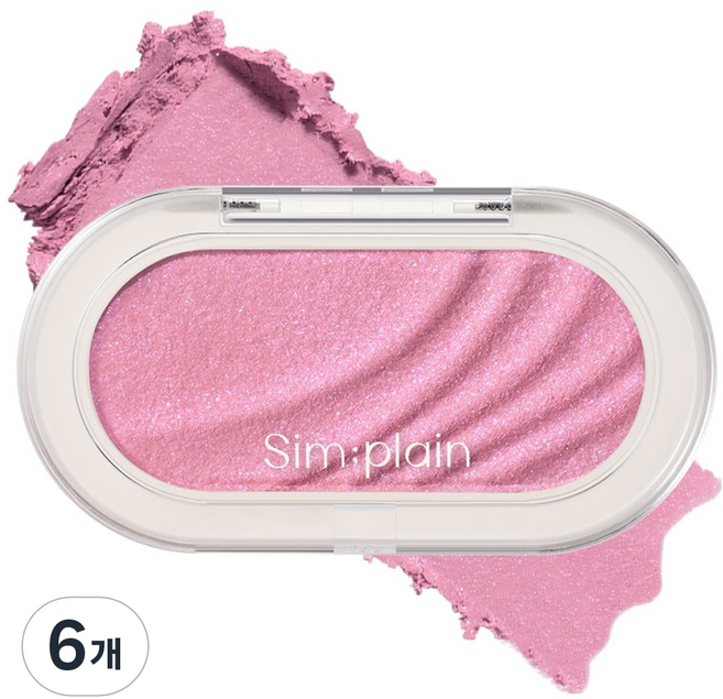 심플레인 글림 온 치크, 12 오키드 무스, 6개