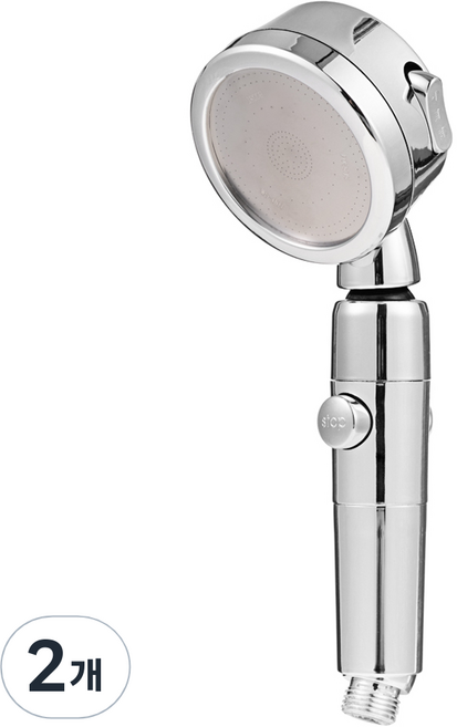 코멧 홈 3단 수압조절 절수 샤워기 헤드 실버, 2개