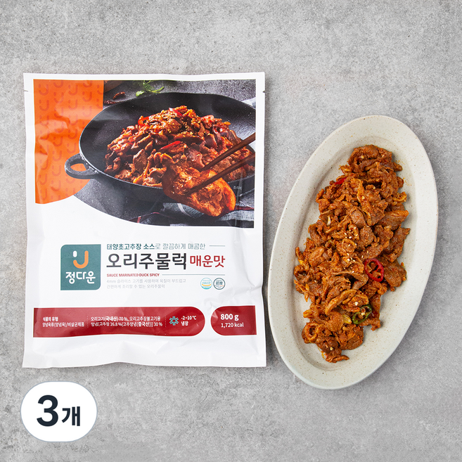정다운 오리주물럭 매운맛, 800g, 3개