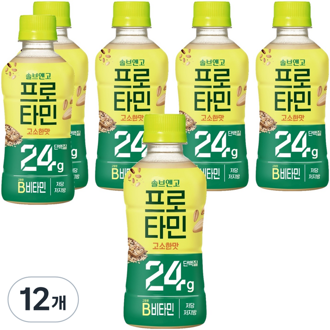솔브앤고 프로타민 고소한맛 24g 단백질, 250ml, 12개