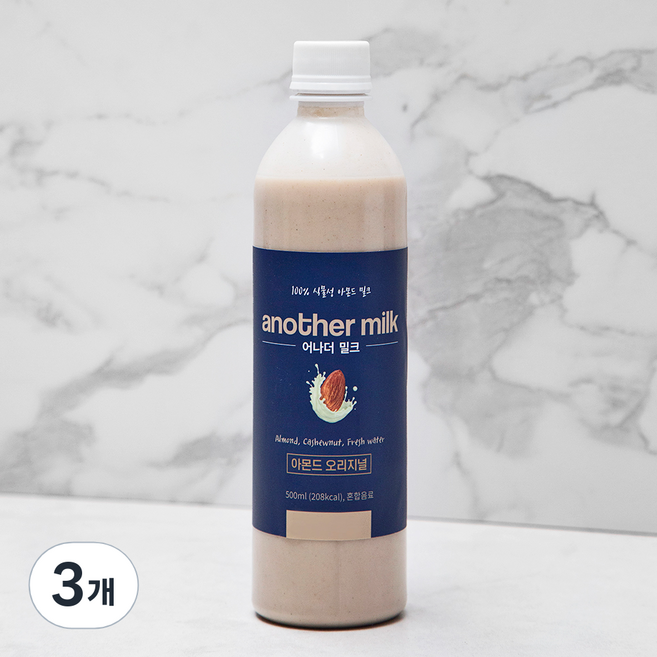 어나더 밀크 아몬드 오리지널, 500ml, 3개