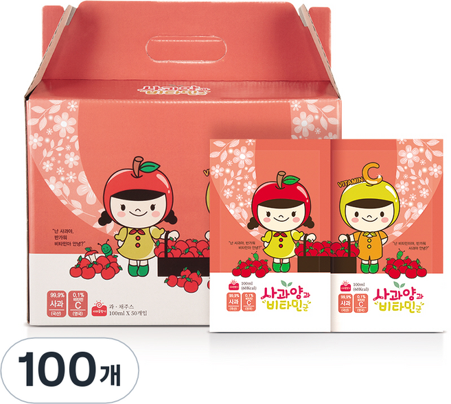 사과꽃향기 사랑에 빠진 사과양과 비타민군 사과즙, 5L, 2박스