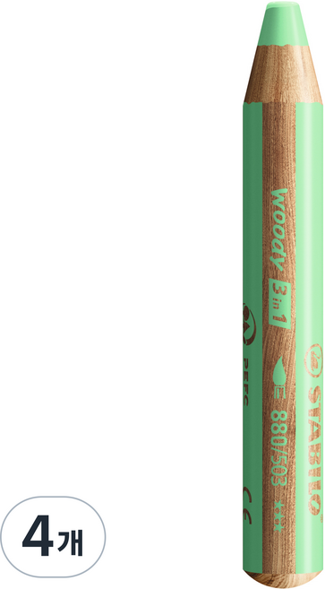 스타빌로 우디 색연필 503 파스텔 그린, 1색, 4개