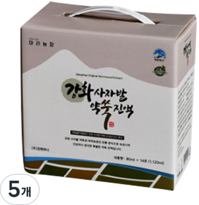 마리농장 강화 사자발 약쑥 진액 건강즙, 1.12L, 5개